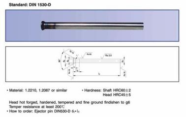 DIN 1530-D Punch Punching แบบตายตัว HSS Straight DIN 9861 เครื่องมือตัดแบบแท่งทรงกลม