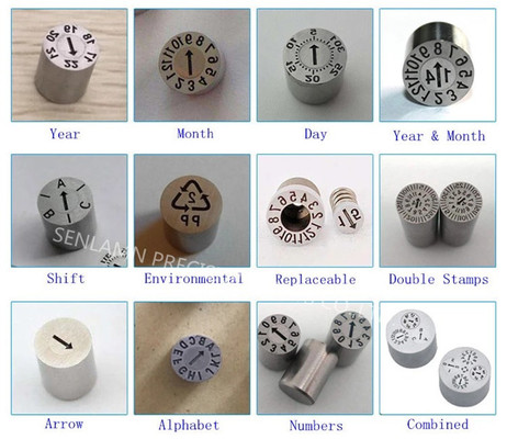สแตนเลส CNC กระบวนการเครื่องฉีดขึ้นรูปวันที่ประทับวันที่รีไซเคิลการแทรก